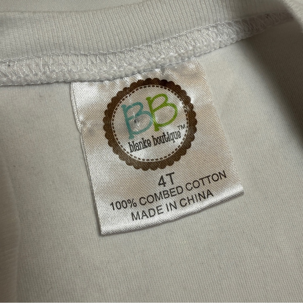 Blanks Boutique Wizard of Oz White Tshirt with Embroidery 4T - Picture 3 of 3